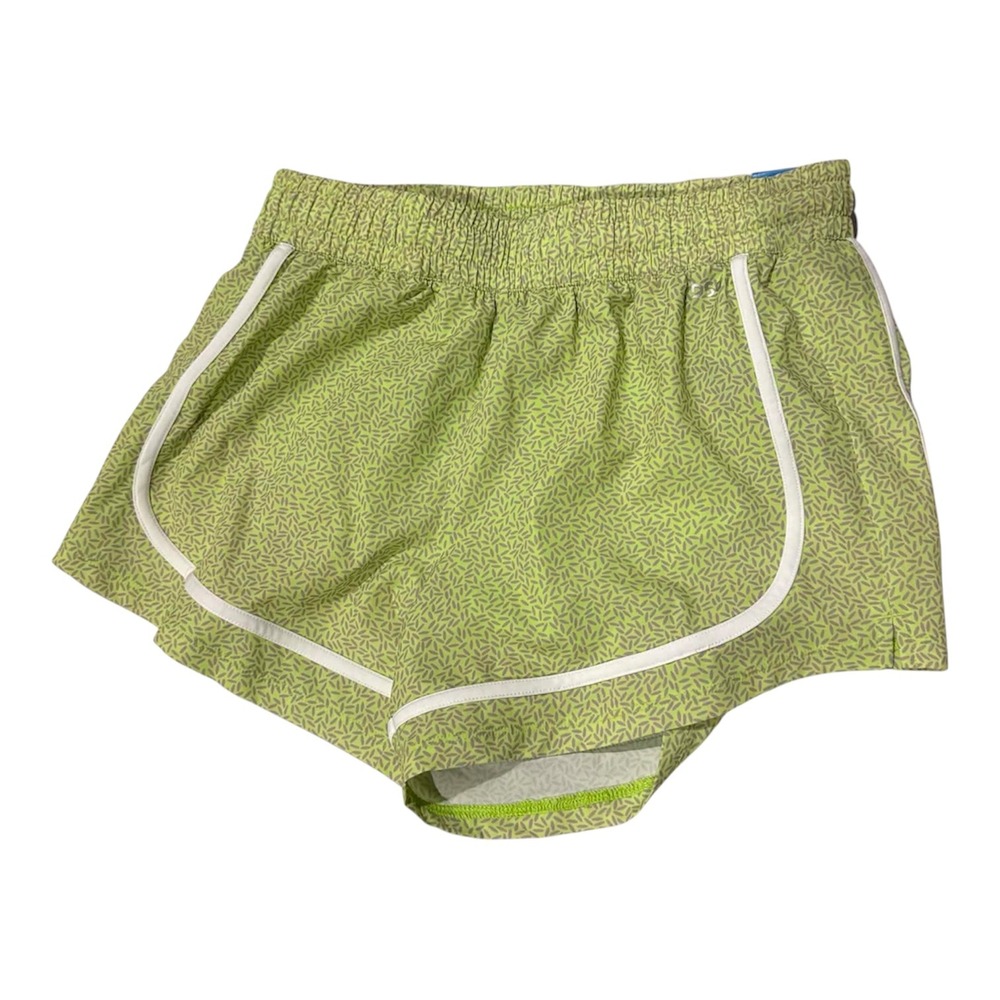 DSG Girls Mid-Rise Stride Shorts Lime Green Print XL 16 NWT DAG14108PBPRT